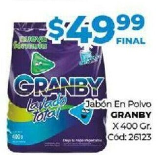 Diarco Granby Jabón En Polvo x 400 Gr. oferta