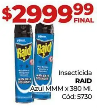 Diarco Insecticida RAID Azul MMM x 380ml oferta