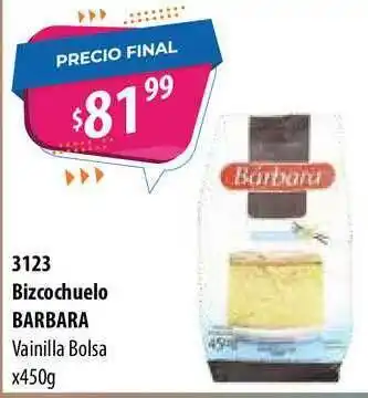 Micropack Bizcochuelo Barbara Vainilla Bolsa x 450g oferta