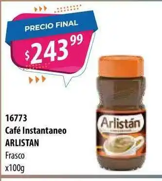 Micropack Café Instantaneo Arlistan Frasco x 100g oferta