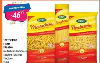Micropack Fideos Fronton Mostacholes-Municiones Spaghetti-Tallarines Tirabuzon x 500g oferta