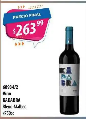 Micropack Vino Kadabra Blend-Malbec x 750cc oferta