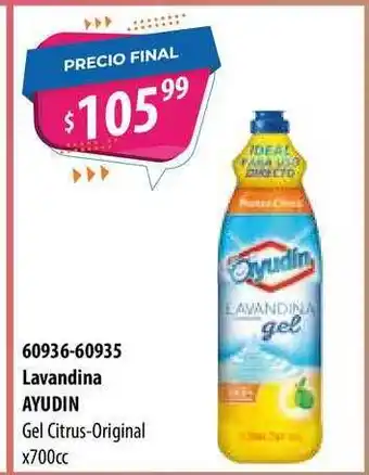 Micropack Lavandina Ayudin Gel Citrus-Original x 700cc oferta