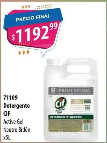 Micropack Detergente Cif Active Gel Neutro Bidón x 5L oferta
