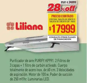 Red del Hogar Purificador De Aire Purify Kp991 Liliana oferta