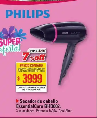Red del Hogar Secador De Cabello Essentialcare Bhd002 Philips oferta