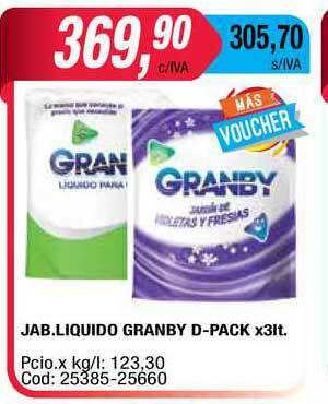 Maxiconsumo Jab. Liquido Granby D-pack x 3lt oferta
