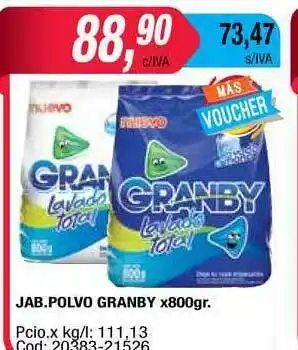 Maxiconsumo Jab. Polvo Granby x 800gr oferta