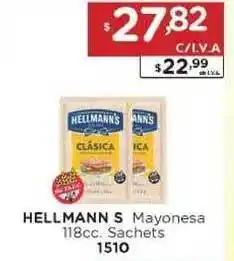 Hipermay Hellmann S Mayonesa 118cc. Sachets 1510 oferta
