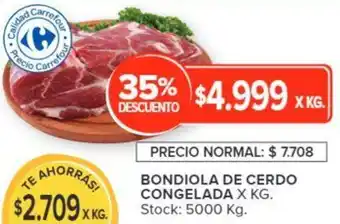 Carrefour BONDIOLA DE CERDO CONGELADA X KG oferta