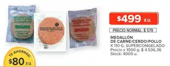 Carrefour MEDALLÓN DE CARNE/CERDO/POLLO X 110G oferta