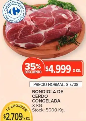 Carrefour BONDIOLA DE CERDO CONGELADA X KG oferta