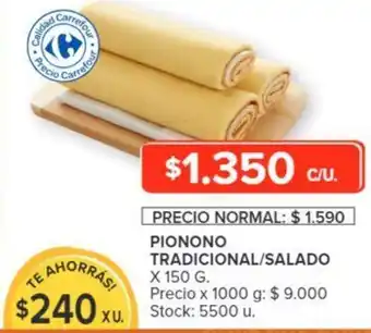 Carrefour PIONONO TRADICIONAL/SALADO X 150G oferta