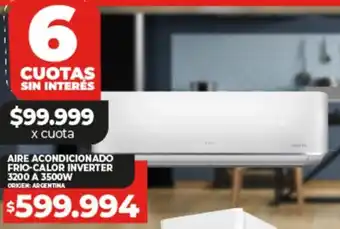 Supermayorista Vital AIRE ACONDICIONADO FRIO-CALOR INVERTER 3200 A 3500W oferta