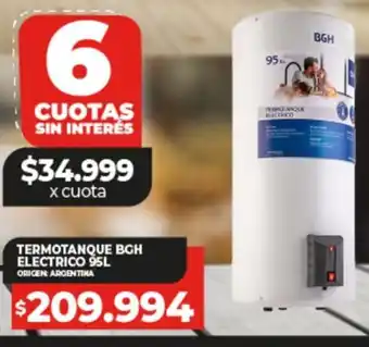 Supermayorista Vital TERMOTANQUE BGH ELECTRICO 95L oferta