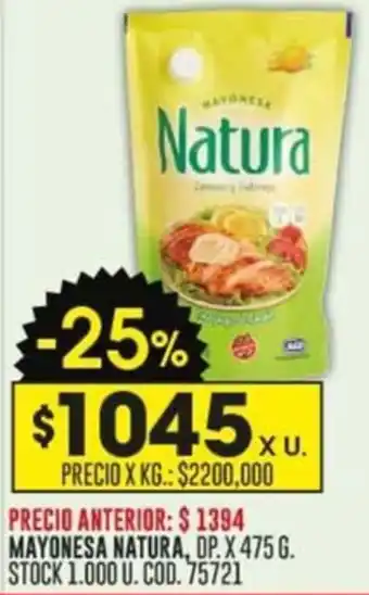 Coto MAYONESA NATURA, DP.X 475G oferta