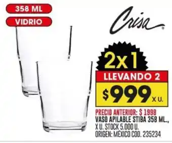 Coto VASO APILABLE STIBA 358ML oferta