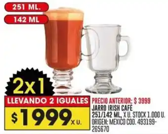 Coto JARRO IRISH CAFE 251/142ML oferta