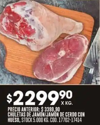 Coto CHULETAS DE JAMON/JAMON DE CERDO CON HUESO X KG oferta