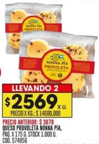 Coto QUESO PROVOLETA NONNA PIA PAQ. X 175G oferta