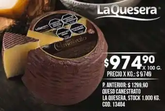 Coto QUESO CANESTRATO LA QUESERA X 100G oferta