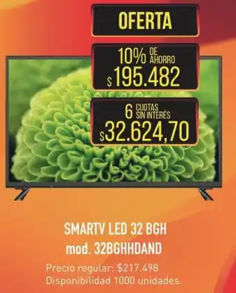 Supermercados Vea SMARTV LED 32 BGH mod. 32BGHHDAND oferta