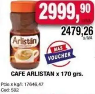 Maxiconsumo CAFE ARLISTAN x 170GR oferta