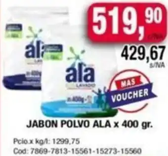Maxiconsumo JABON POLVO ALA x 400gr oferta