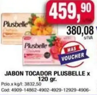 Maxiconsumo JABON TOCADOR PLUSBELLE X 120gr oferta
