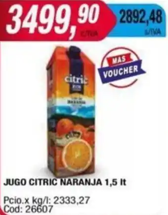 Maxiconsumo JUGO CITRIC NARANJA 1,5It oferta