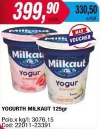 Maxiconsumo YOGURTH MILKAUT 125gr oferta