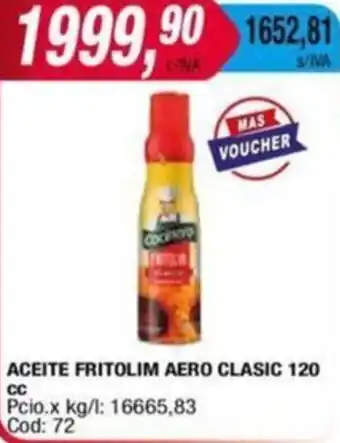 Maxiconsumo ACEITE FRITOLIM AERO CLASIC 120cc oferta