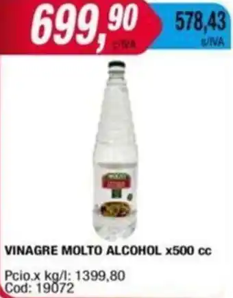 Maxiconsumo VINAGRE MOLTO ALCOHOL x 500cc oferta