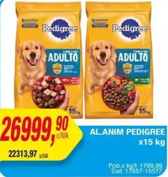 Maxiconsumo AL.ANIM PEDIGREE x 15kg oferta