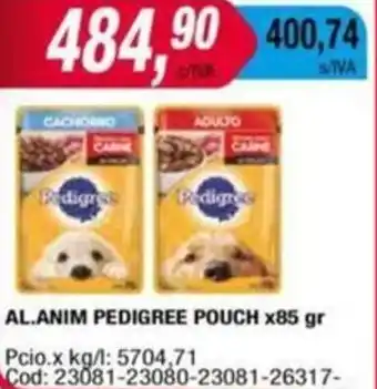 Maxiconsumo AL.ANIM PEDIGREE POUCH x 85gr oferta