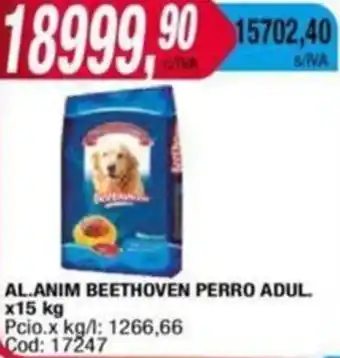 Maxiconsumo AL.ANIM BEETHOVEN PERRO ADUL. x 15kg oferta