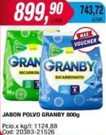 Maxiconsumo JABON POLVO GRANBY 800g oferta
