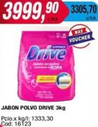 Maxiconsumo JABON POLVO DRIVE 3kg oferta