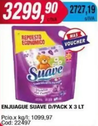 Maxiconsumo ENJUAGUE SUAVE D/PACK X 3LT oferta