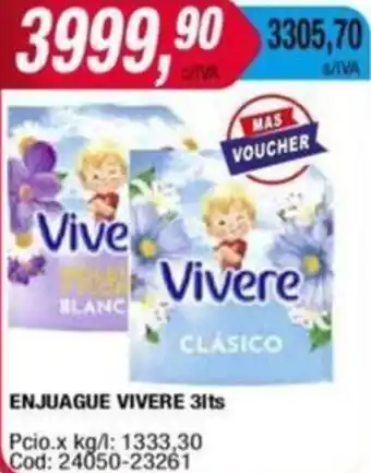 Maxiconsumo ENJUAGUE VIVERE 3lt oferta