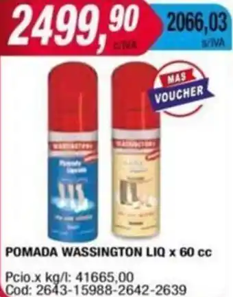 Maxiconsumo POMADA WASSINGTON LIQ x 60cc oferta
