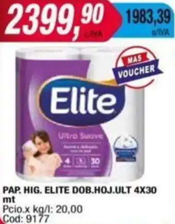 Maxiconsumo PAP. HIG. ELITE DOB.HOJ.ULT 4X30 mt oferta