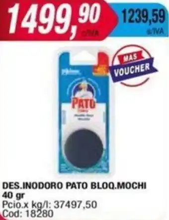 Maxiconsumo DES.INODORO PATO BLOQ.MOCHI 40gr oferta
