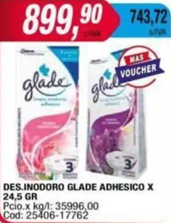 Maxiconsumo DES.INODORO GLADE ADHESICO X 24.5gr oferta