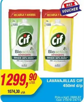 Maxiconsumo LAVAVAJILLAS CIF 450ml oferta