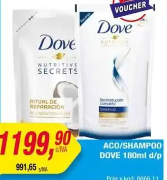 Maxiconsumo ACO/SHAMPOO DOVE 180ml oferta