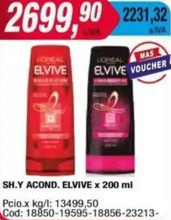 Maxiconsumo SH.Y ACOND. ELVIVE x 200ml oferta