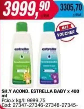 Maxiconsumo SH.Y ACOND. ESTRELLA BABY x 400ml oferta