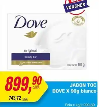 Maxiconsumo JABON TOC DOVE X 90g blanco oferta