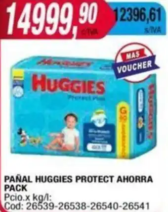 Maxiconsumo PAÑAL HUGGIES PROTECT AHORRA PACK oferta